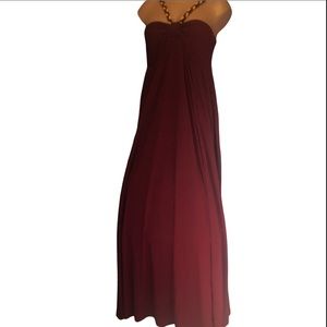Burgundy Stretch Maxi Dress